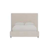 Grayton Sutton Beige 54" Upholstered Shelter Bed
