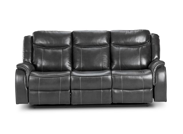Lowe Dark Gray Micro Reclining Sofa