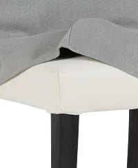 Destination Light Gray Short Slipcover Chair With Dark-tone Leg