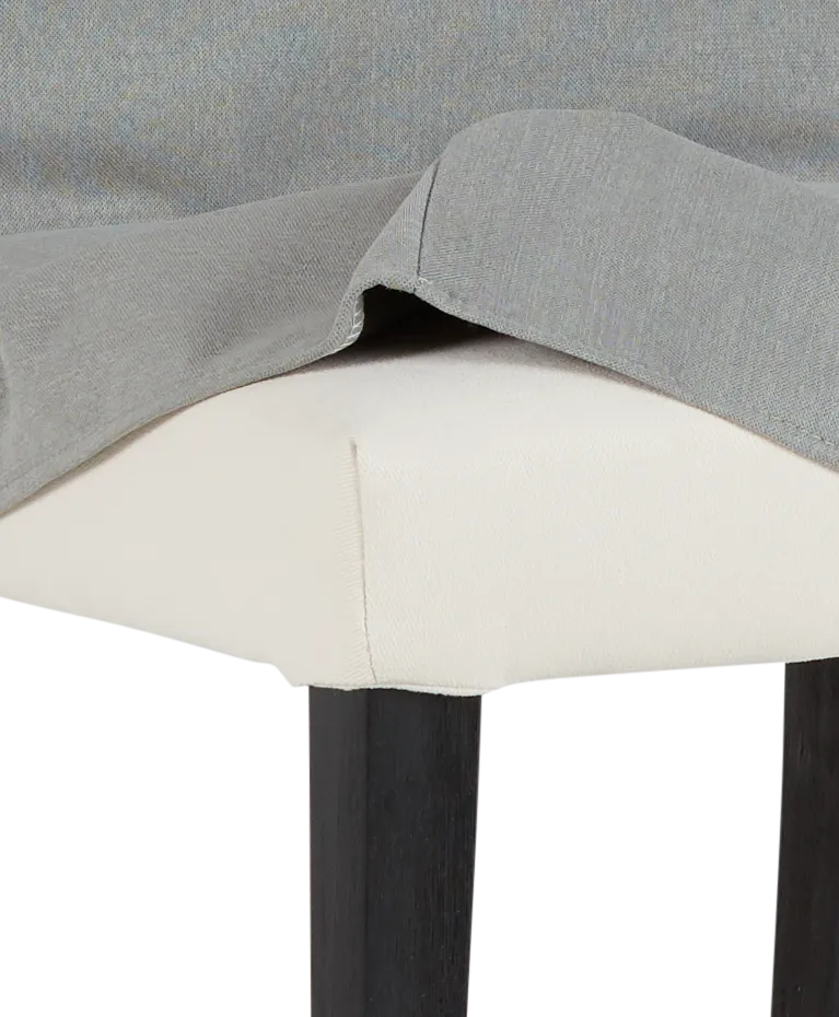 Destination Light Gray Short Slipcover Chair With Dark-tone Leg