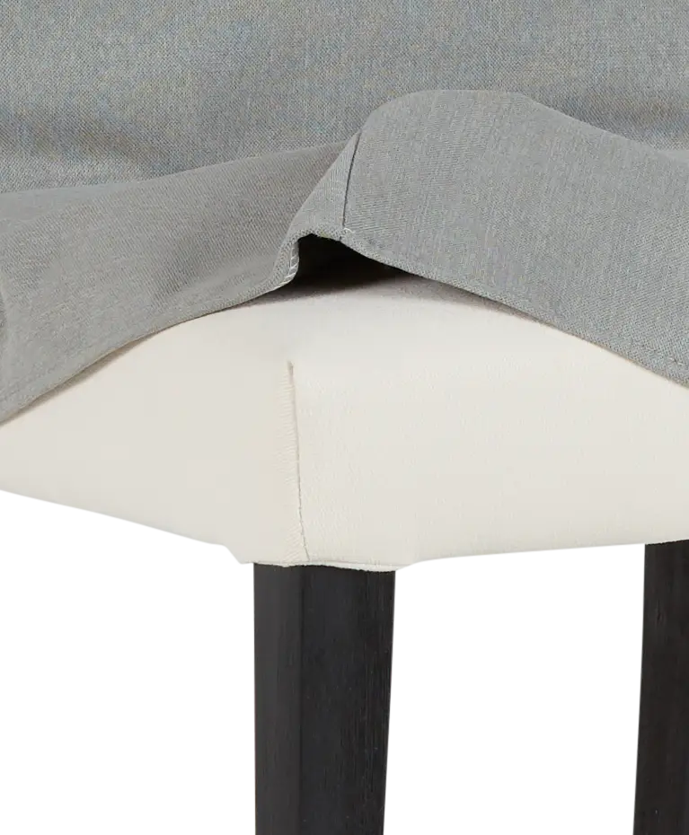 Destination Light Gray Short Slipcover Chair With Dark-tone Leg Destination Light Gray Short Slipcover Chair With Dark-tone Leg