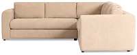 Alma Taupe Fabric Small 2-arm Wedge Sectional