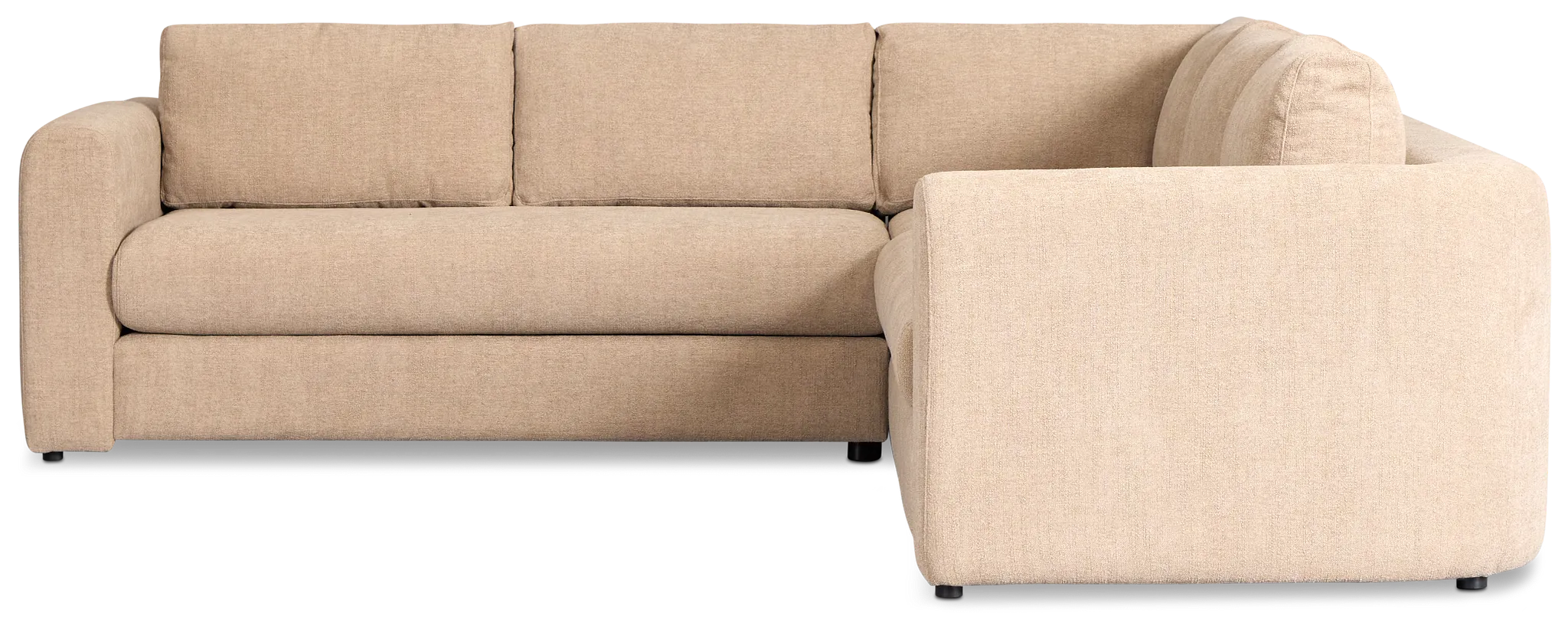 Alma Taupe Fabric Small 2-arm Wedge Sectional