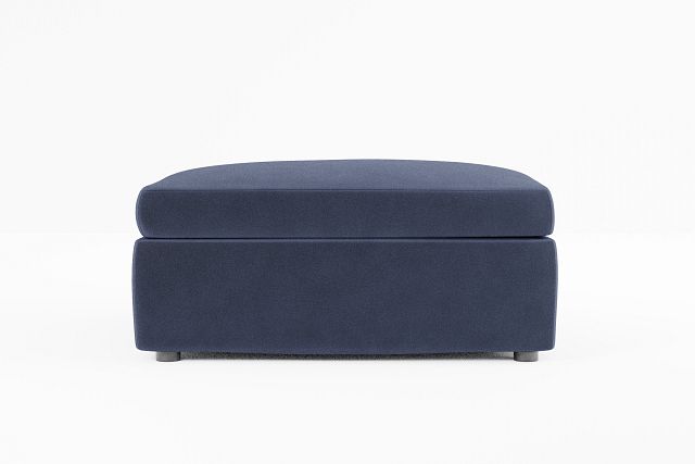 Destin Joya Dark Blue Velvet Cocktail Ottoman