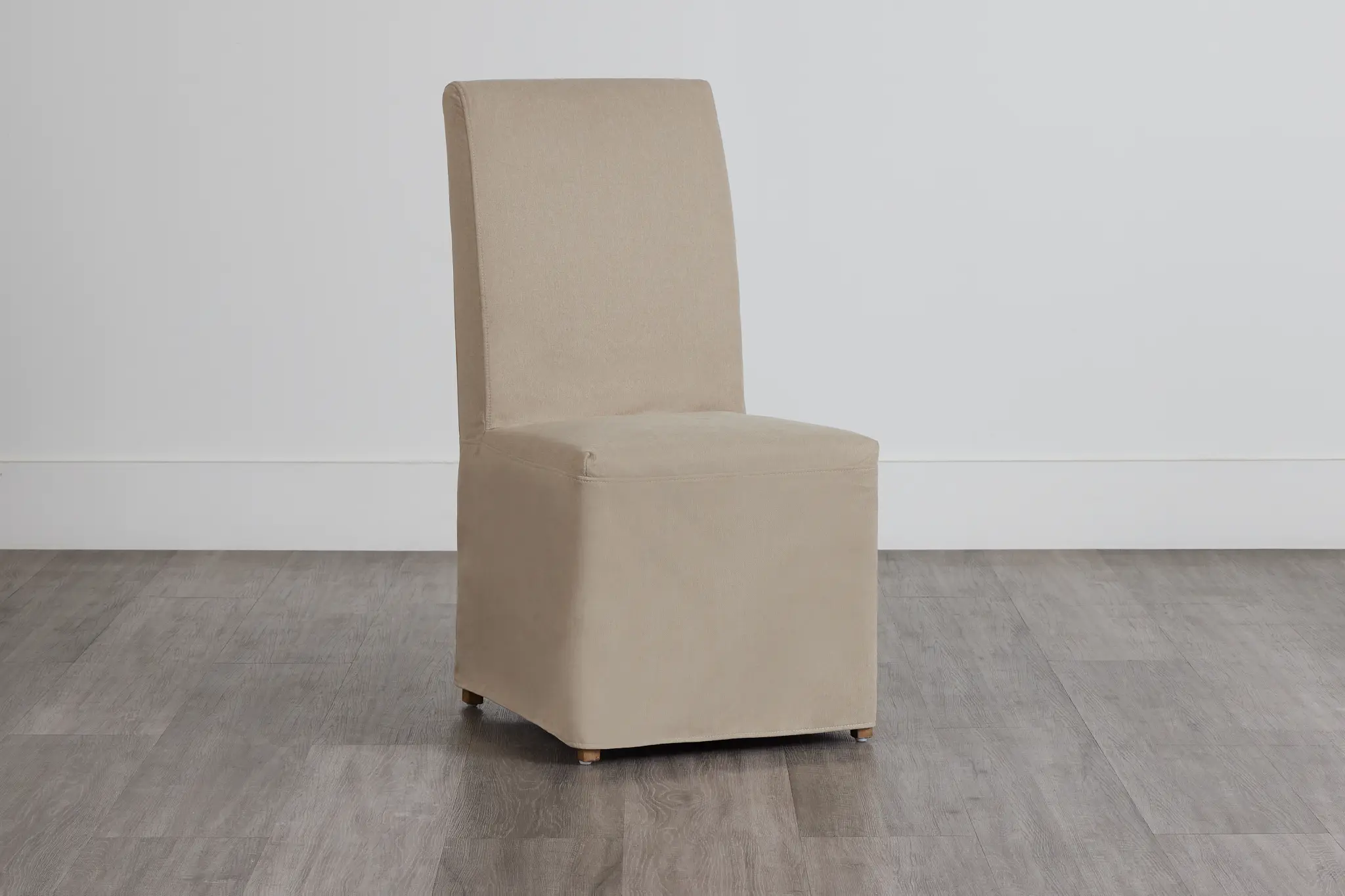 Destination Beige Long Slipcover Chair With Light Tone Leg Destination Beige Long Slipcover Chair With Light Tone Leg