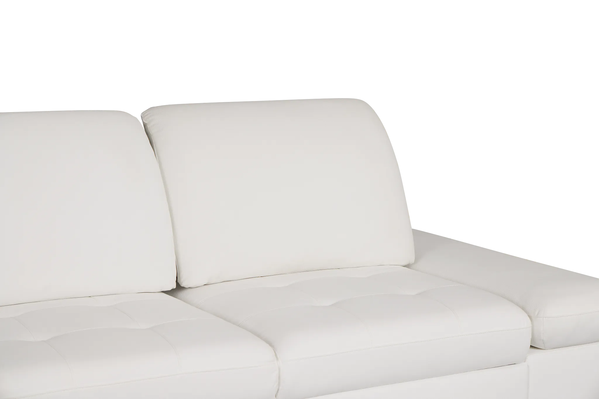 Eden White Micro Left Chaise Sleeper Sectional