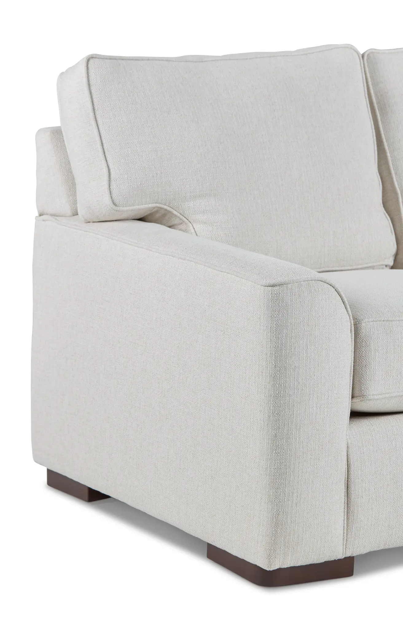 Austin White Fabric Right Chaise Sectional Austin White Fabric Right Chaise Sectional