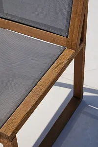 Linear Teak Sling Chair