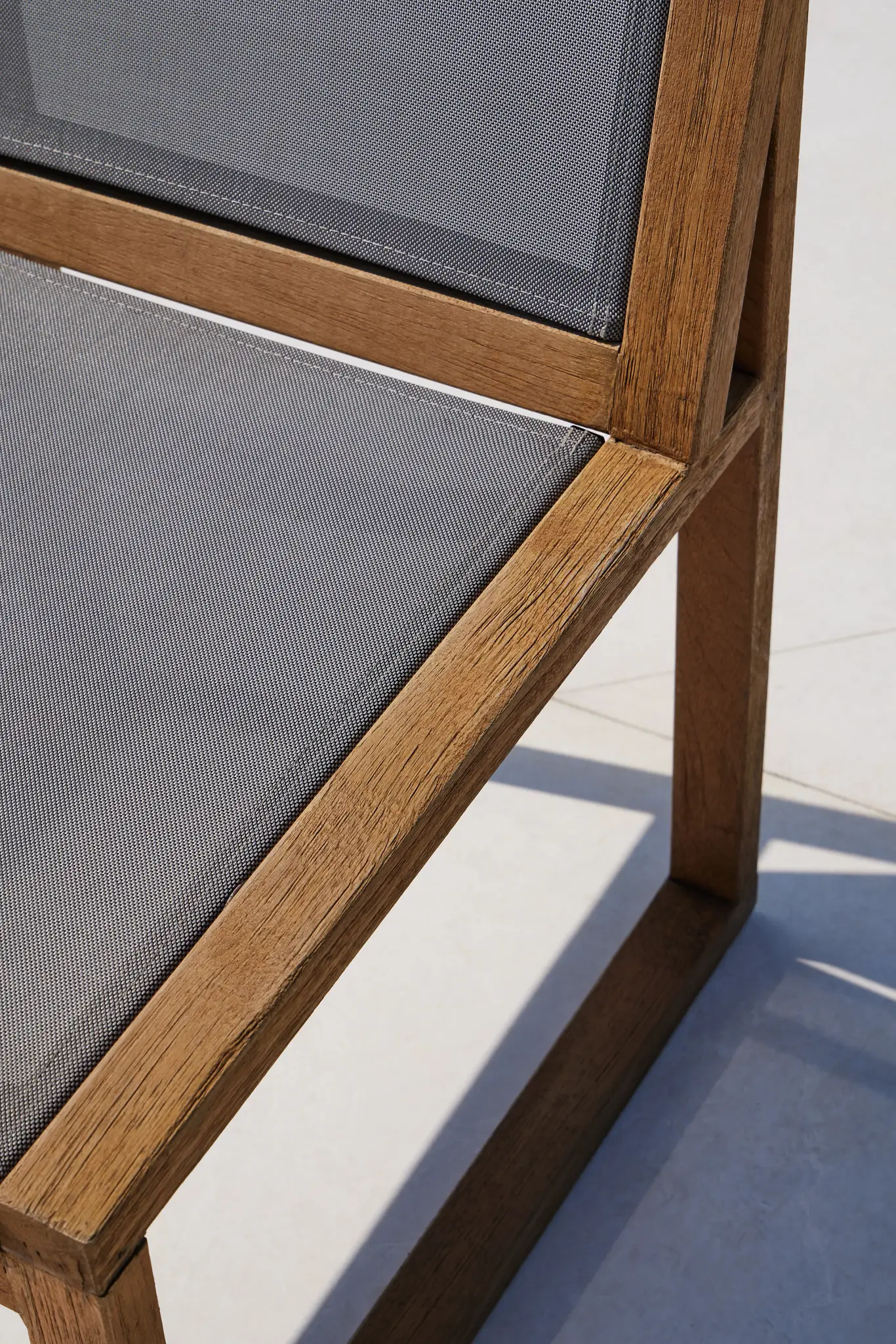Linear Teak Sling Chair Linear Teak Sling Chair