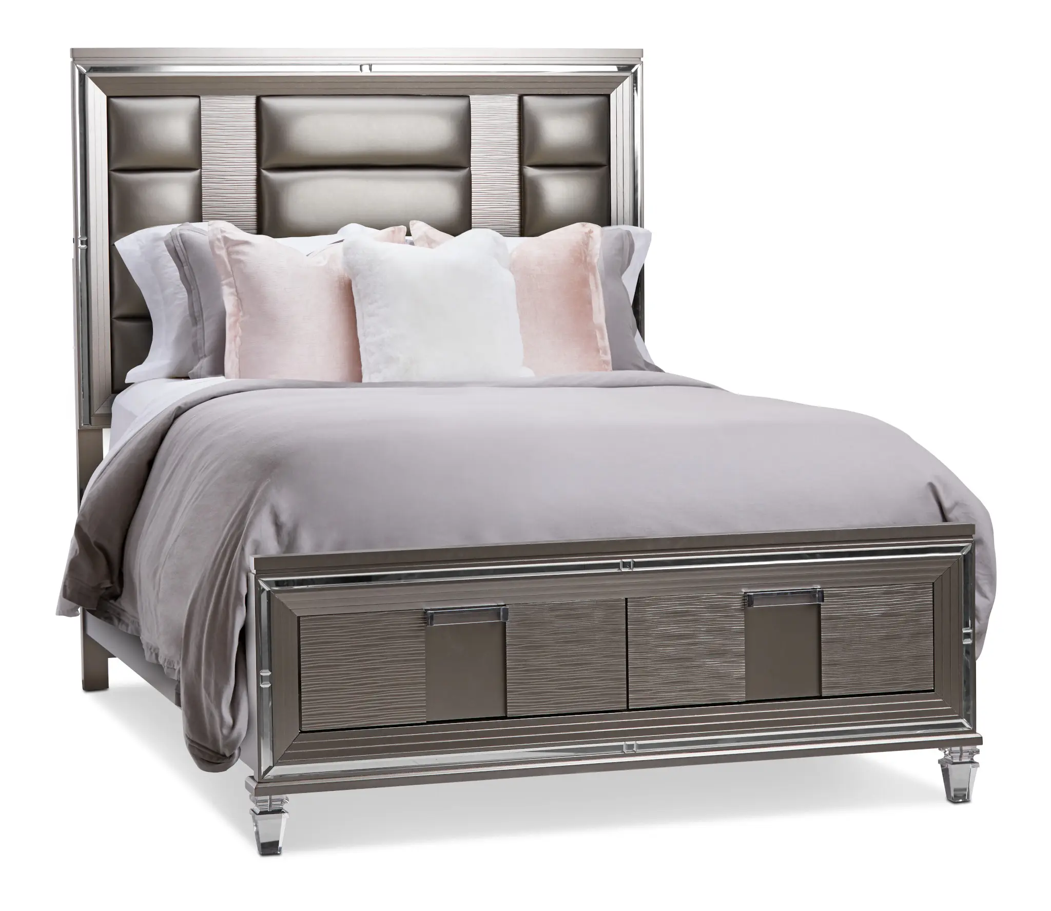 Vegas Gray Platform Storage Bed Vegas Gray Platform Storage Bed