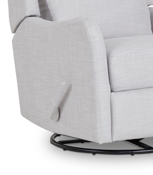 Georgia Gray Fabric Swivel Glider Recliner