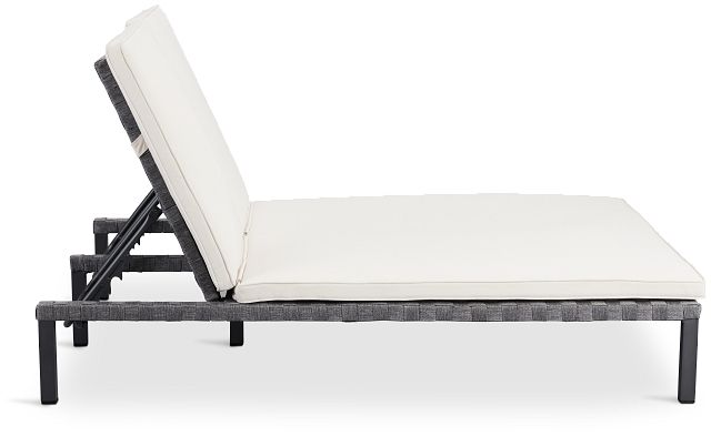 Barbados White Double Cushioned Chaise (2)
