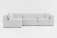 Destin Delray Pewter Fabric 4-piece Modular Sectional