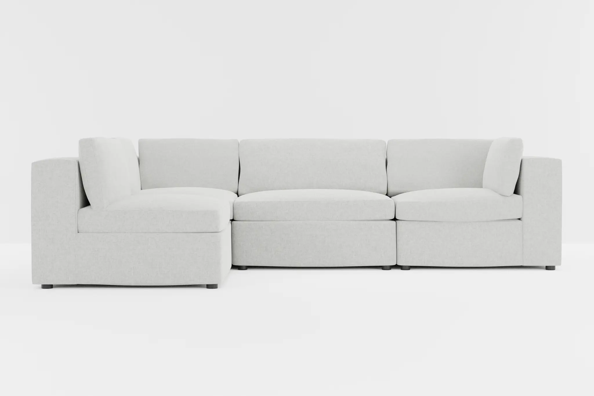 Destin Delray Pewter Fabric 4-piece Modular Sectional Destin Delray Pewter Fabric 4-piece Modular Sectional