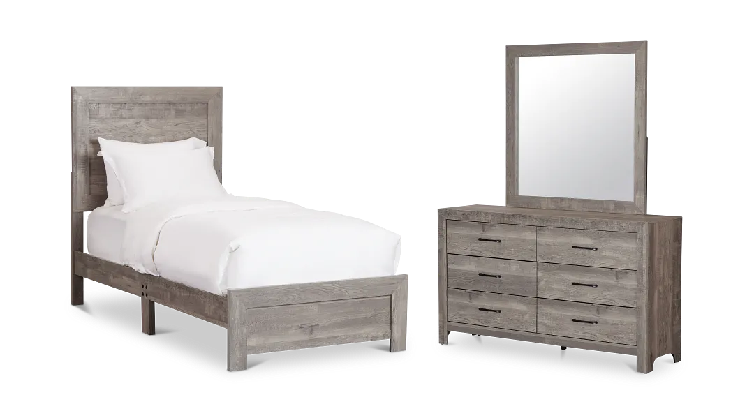 Ollie Gray Panel Bedroom