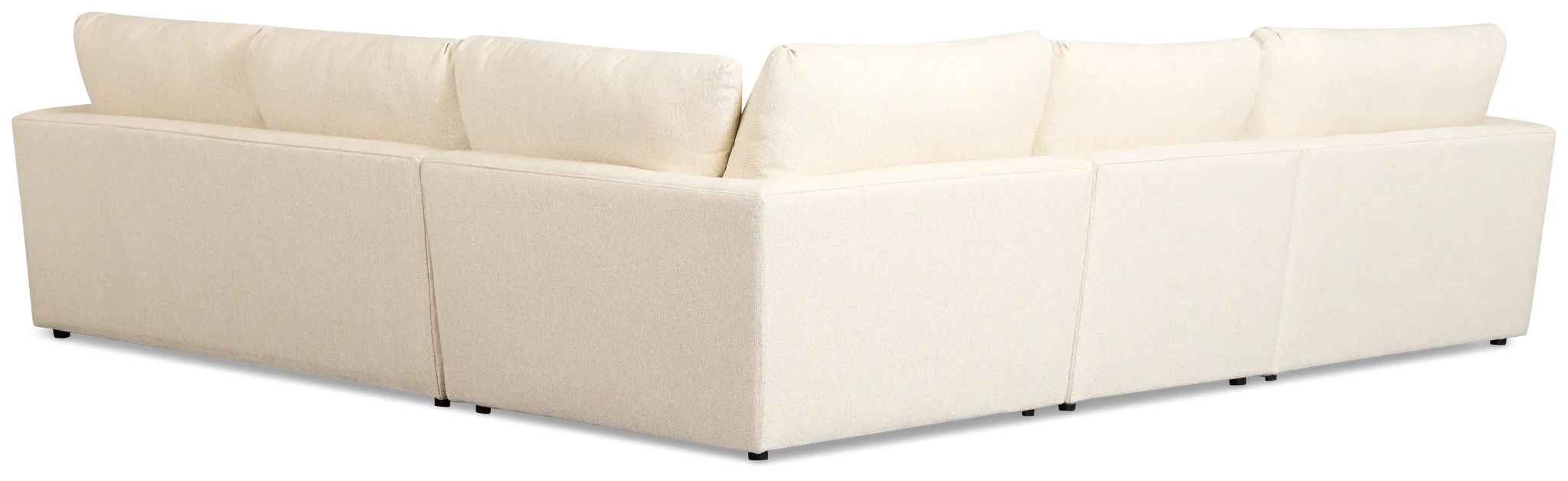 Maxwell Light Beige Fabric Medium Left Chaise Sectional