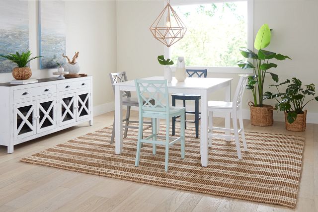 Edgartown White Square High Dining Table