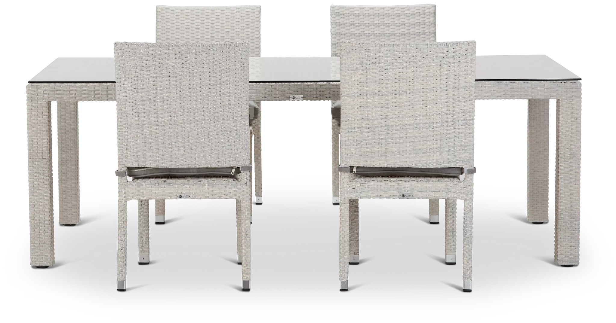 Bahia Gray 84" Rectangular Table & 4 Chairs