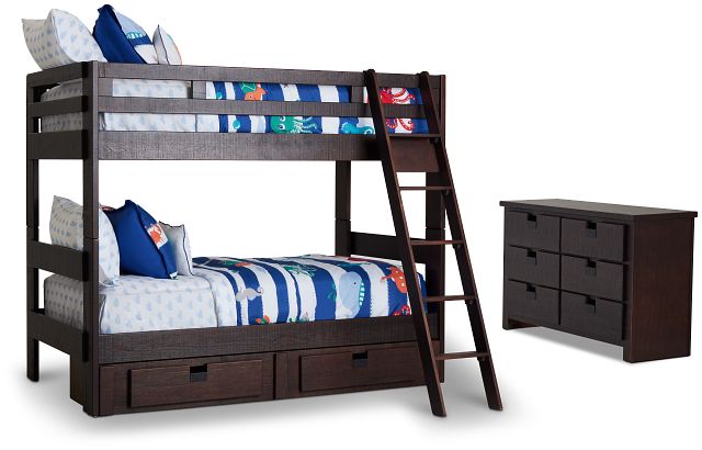 Devon Dark Tone Bunk Bed Storage Bedroom (0)