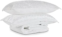 Paloma White Velvet Coverlet Set