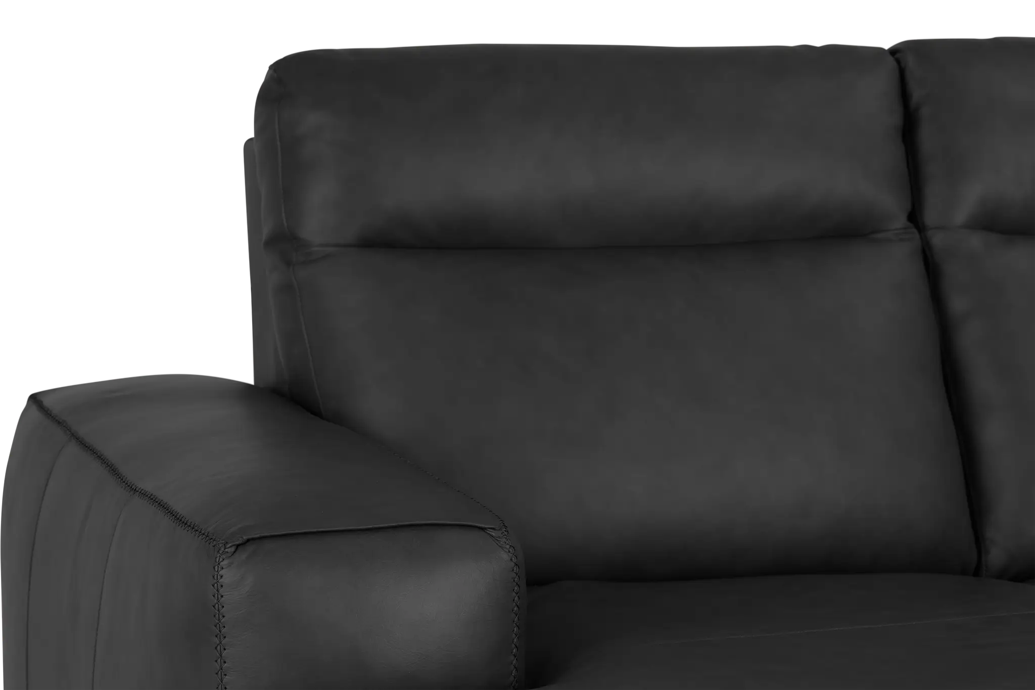 Elba Dark Gray Leather Large Dual Power Left Chaise Sectional Elba Dark Gray Leather Large Dual Power Left Chaise Sectional