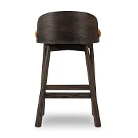 Clem Dark Orange Uph 24" Upholstered Barstool