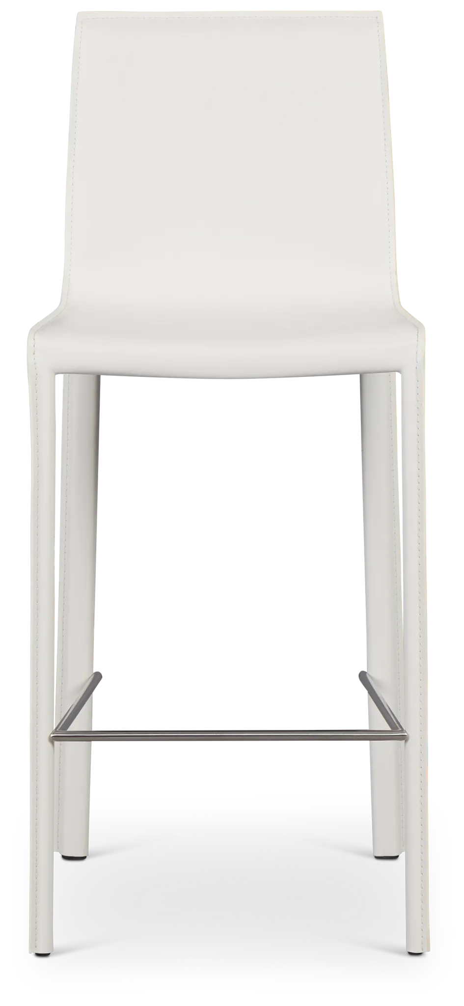 Lugo White 27" Upholstered Barstool