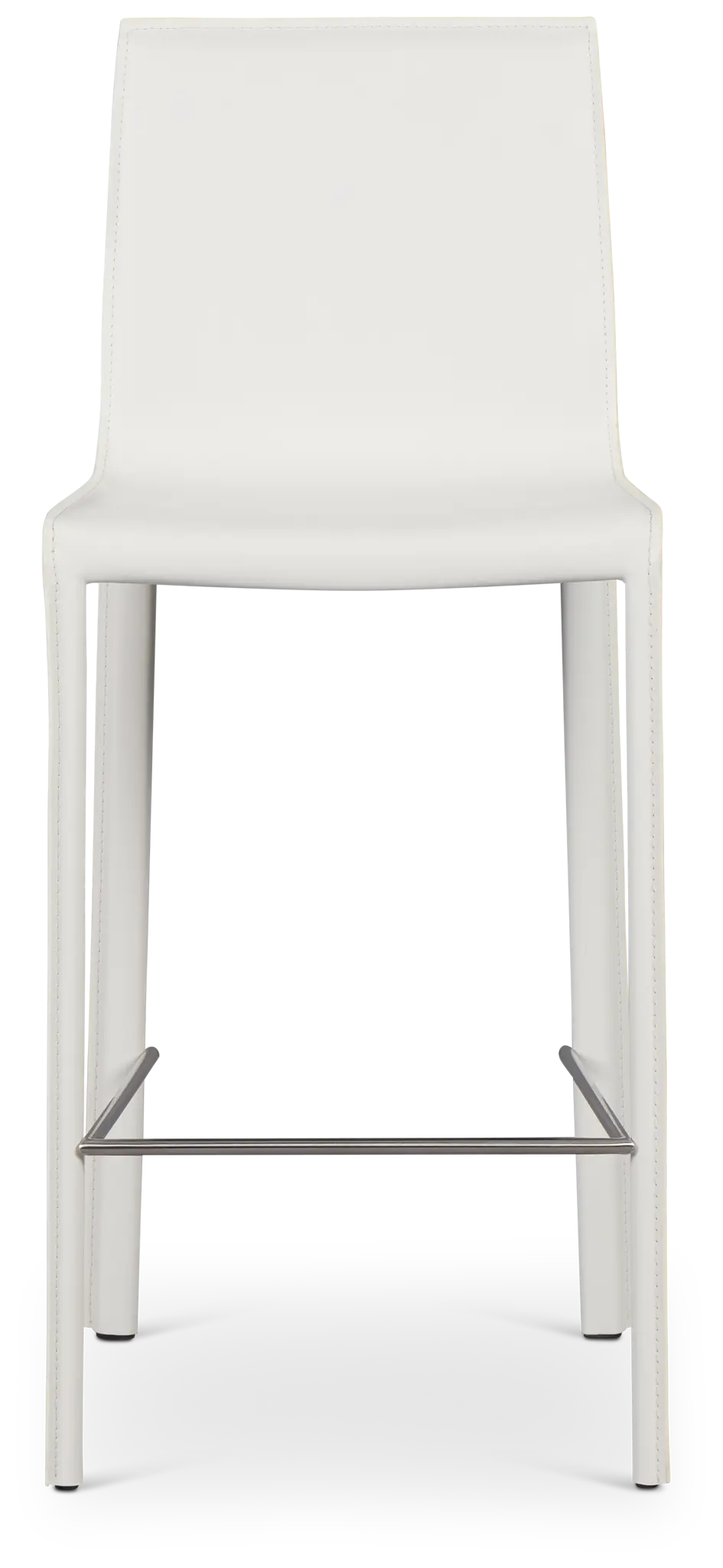 Lugo White 27" Upholstered Barstool Lugo White 27" Upholstered Barstool