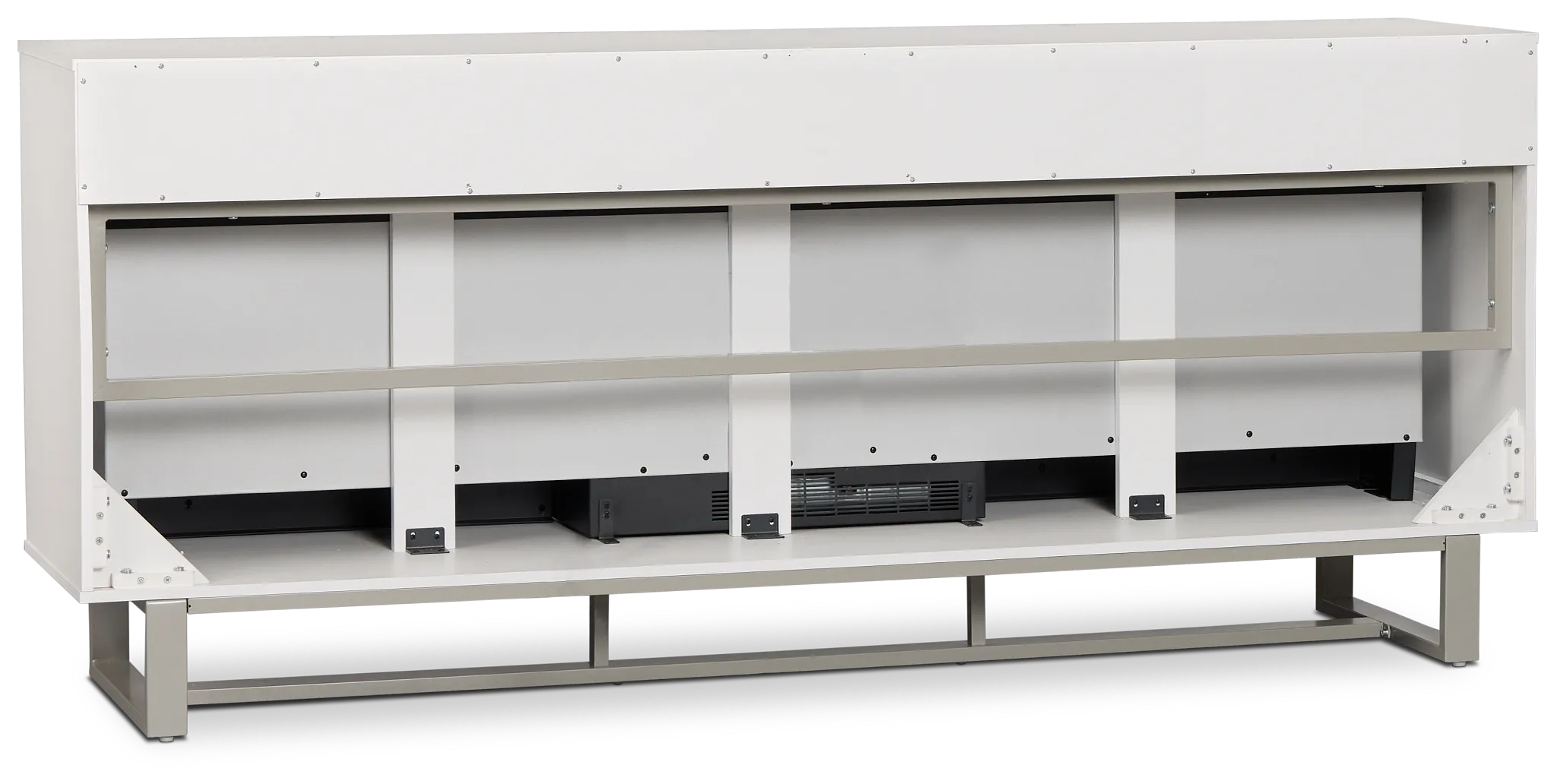 Weston White 76" Tv Stand With Fireplace Insert