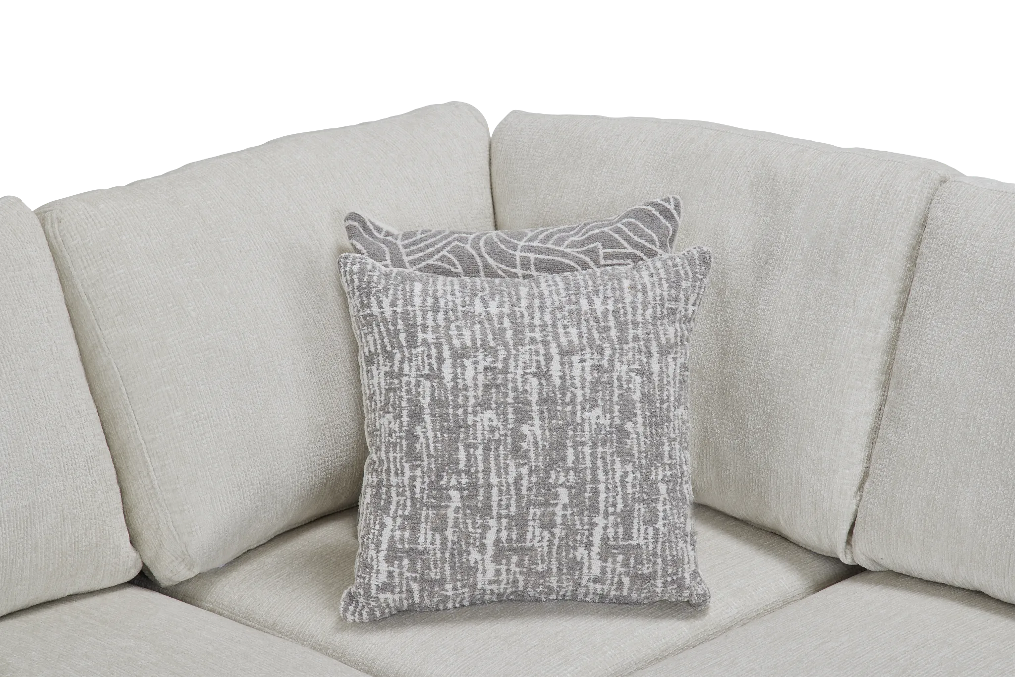 Blakely White Fabric Right Chaise Storage Sectional