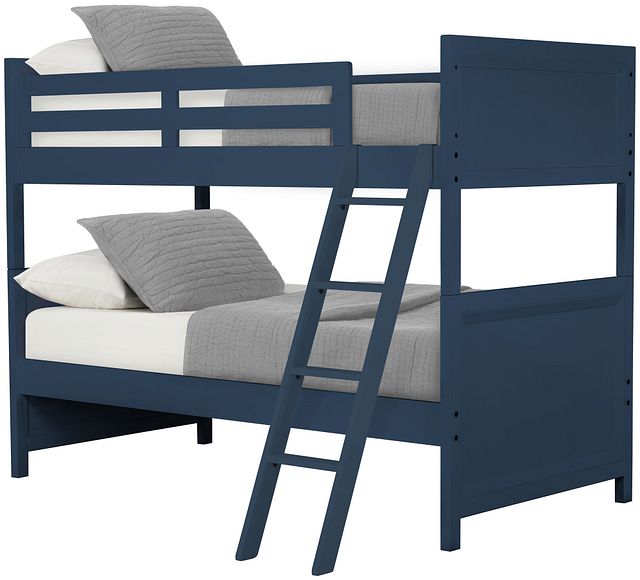 Ryder Dark Blue Bunk Bed Baby Kids, Maddox Bunk Bed Twin Over Full