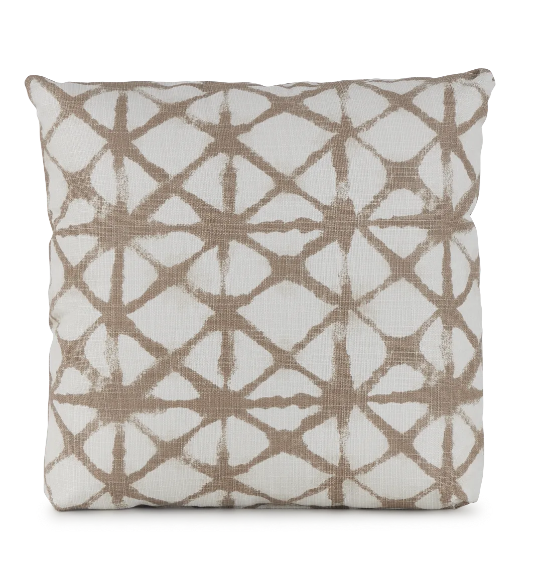 Shibori Light Gray 18" Indoor/outdoor Square Accent Pillow