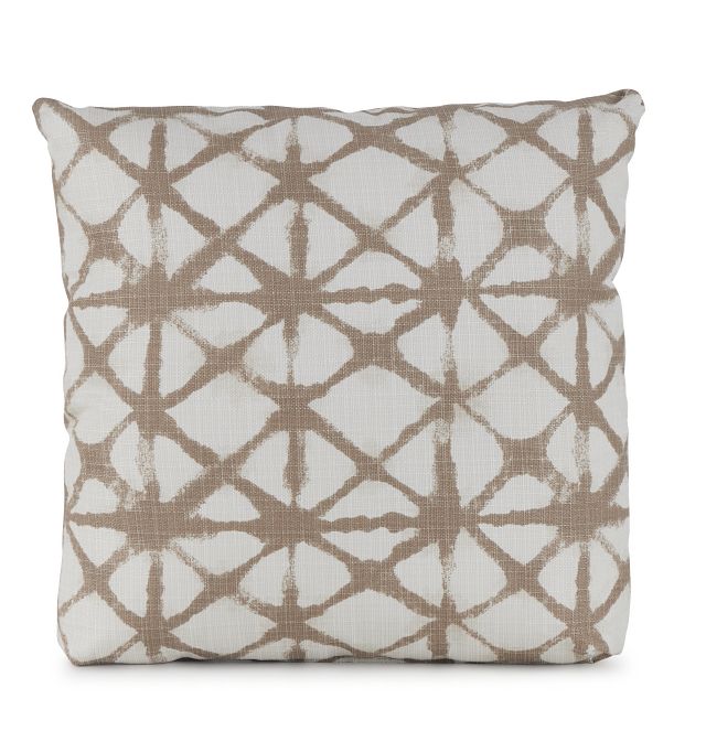 Shibori Light Gray 18" Indoor/outdoor Square Accent Pillow