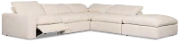 Drift Light Beige Fabric Medium Right Bumper Power Sectional