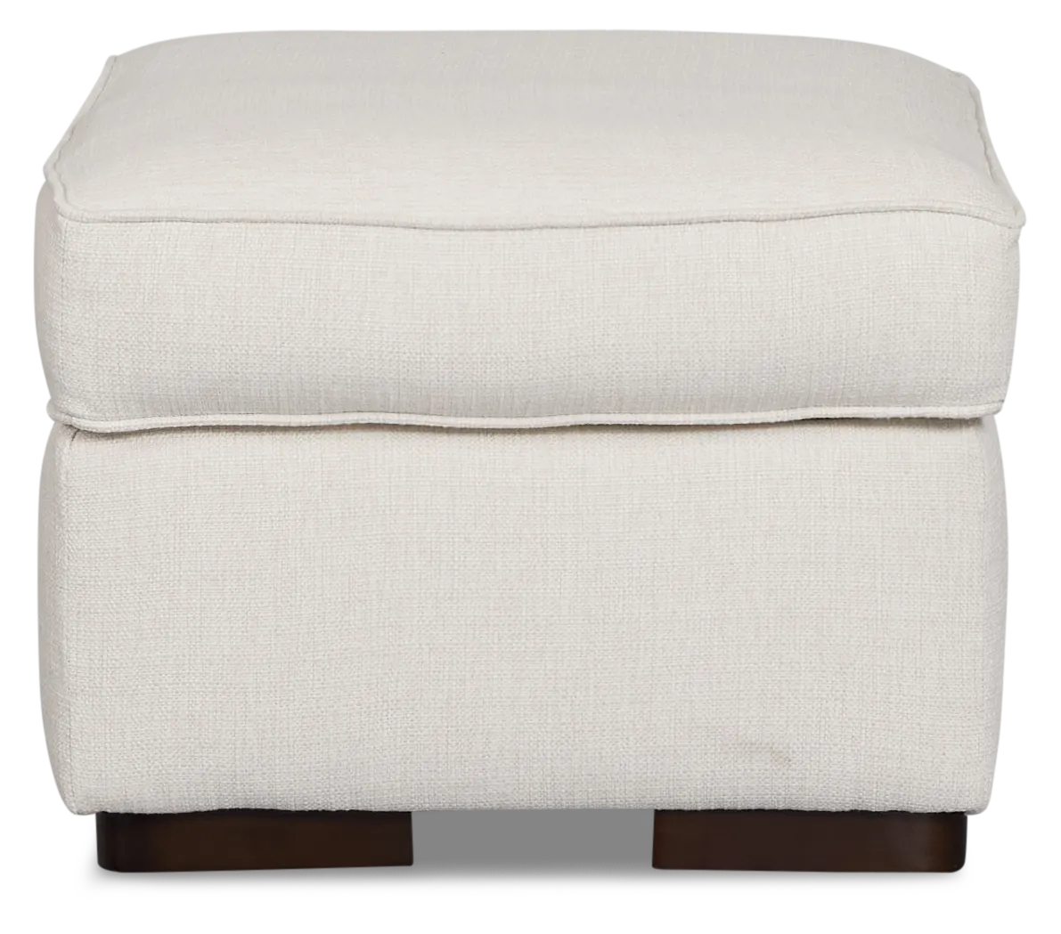 Sinclair Light Beige Fabric Ottoman