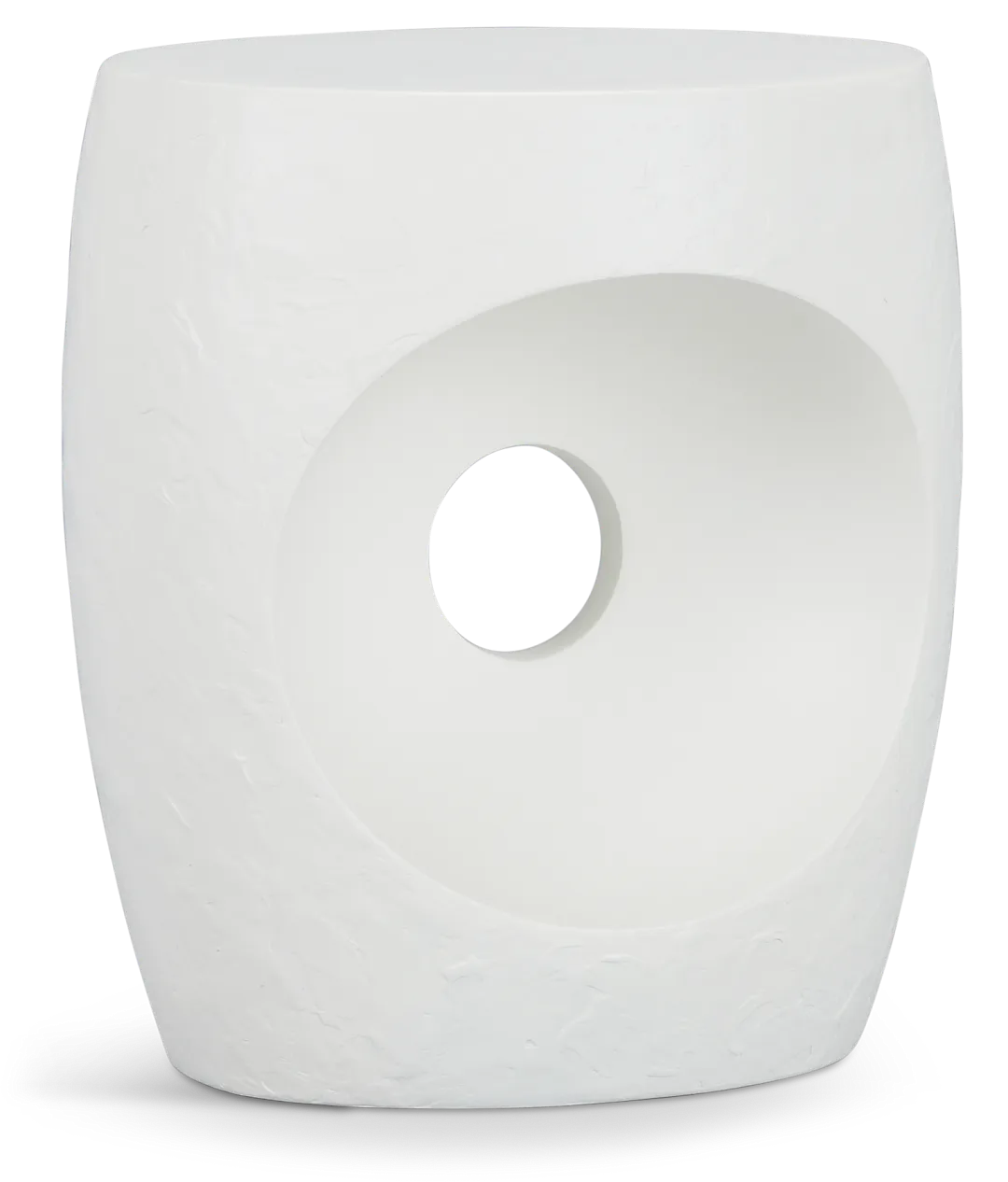 Malibu White Round End Table