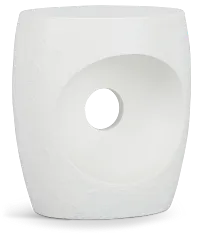 Malibu White Round End Table