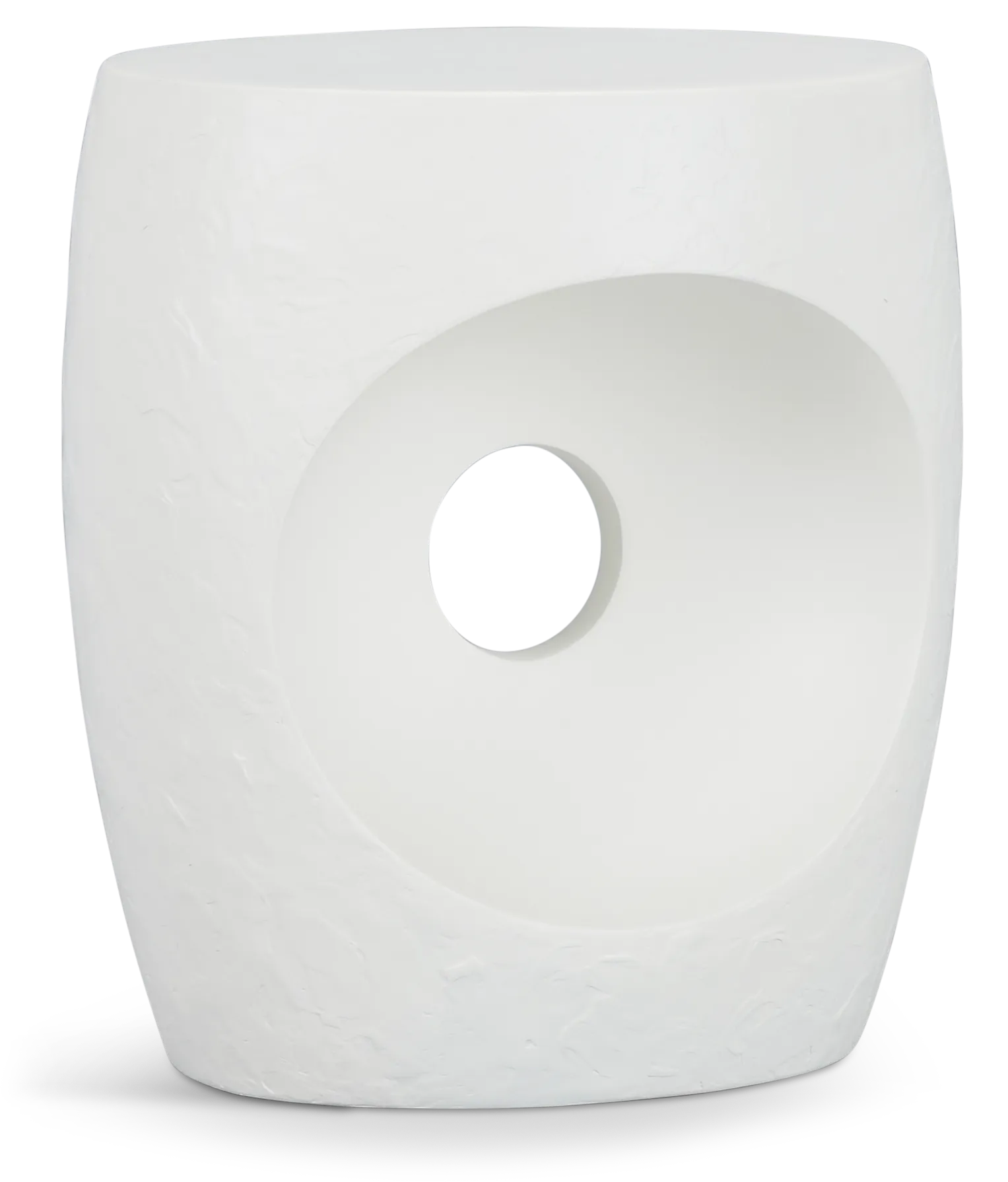 Malibu White Round End Table