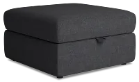 Citymod Dark Gray Fabric Storage Ottoman