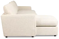 Maxwell Light Gray Fabric Small Left Chaise Sectional