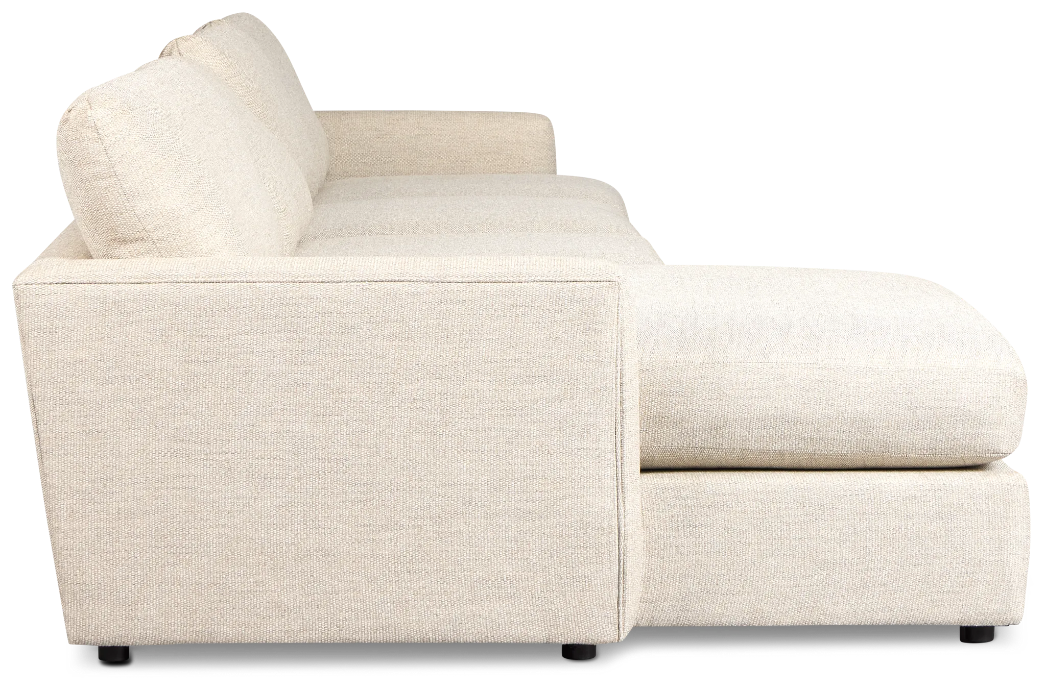 Maxwell Light Gray Fabric Small Left Chaise Sectional