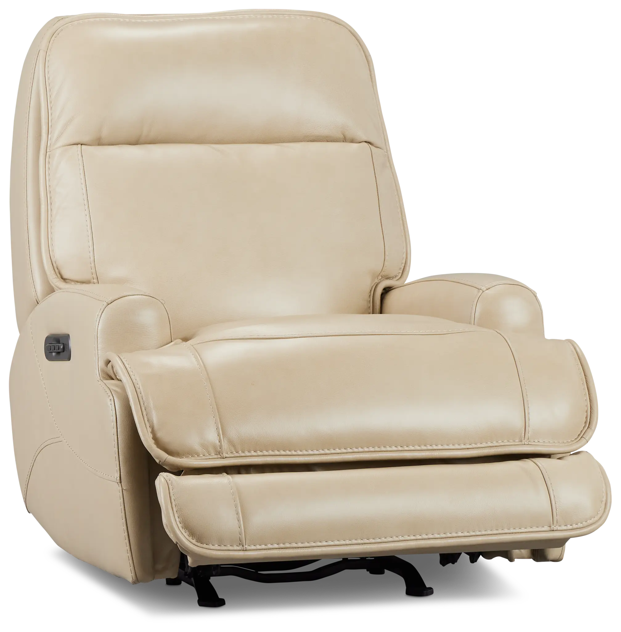 Casey Light Beige Lthr/vinyl Power Rocker Recliner Casey Light Beige Lthr/vinyl Power Rocker Recliner