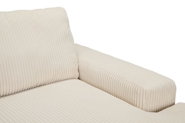 Charlie Ivory Fabric Right Chaise Sectional