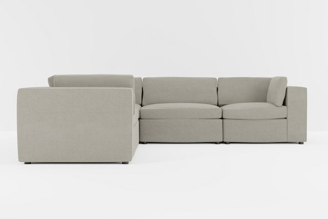 Destin Elite Gray Fabric 5-piece Modular Sectional