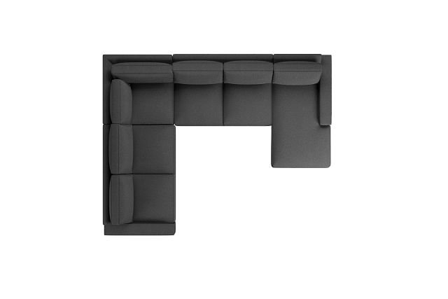 Edgewater Delray Dark Gray Medium Right Chaise Sectional