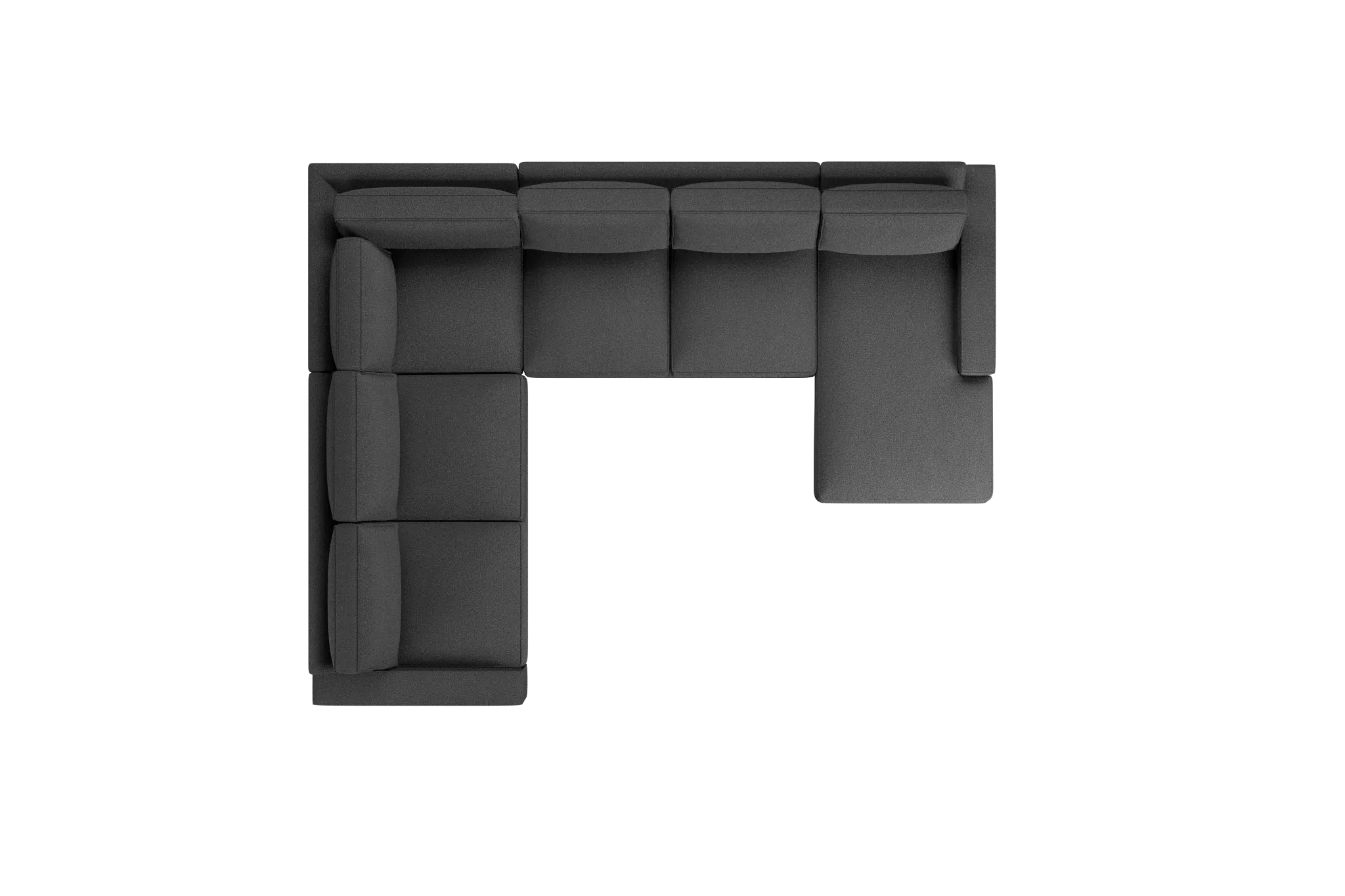 Edgewater Delray Dark Gray Medium Right Chaise Sectional