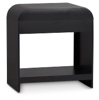 Lyndie Black 1-drawer Nightstand