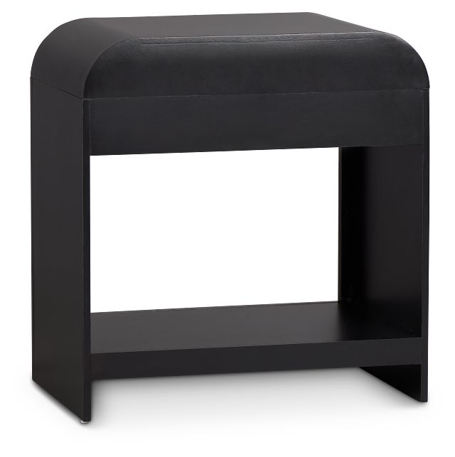 Lyndie Black 1-drawer Nightstand