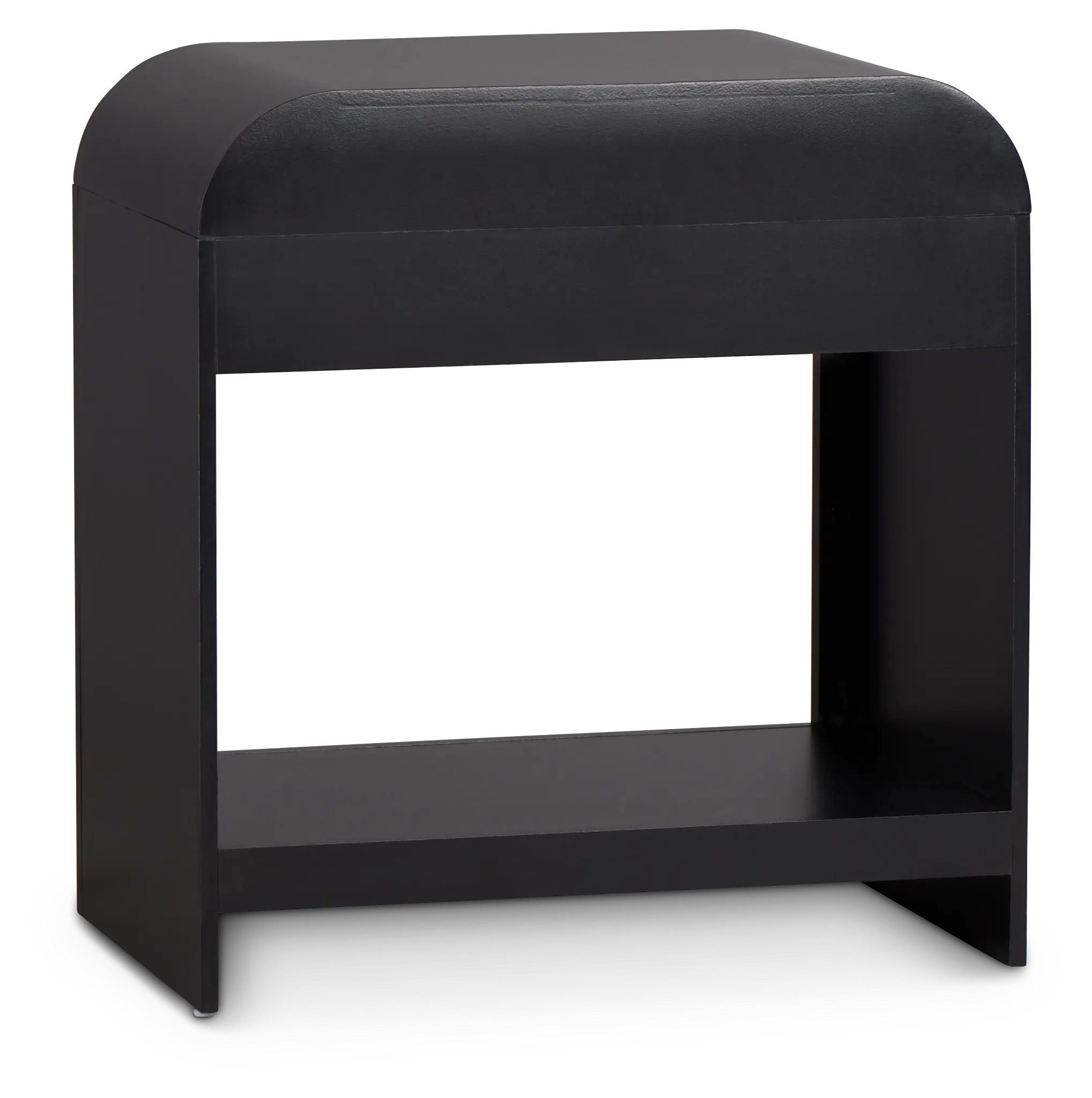 Lyndie Black 1-drawer Nightstand
