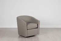 Asheville Brown Fabric Swivel Rocker Glider